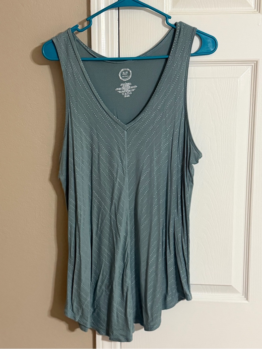 Maurices V-Neck Tank Top with Subtle Dotted Stripe